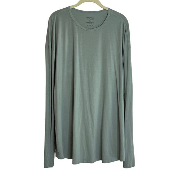 Netdraw Womens Ultra Soft Bamboo Viscose Tee Size 3XL Deep Sage Long Sleeve - Picture 1 of 4